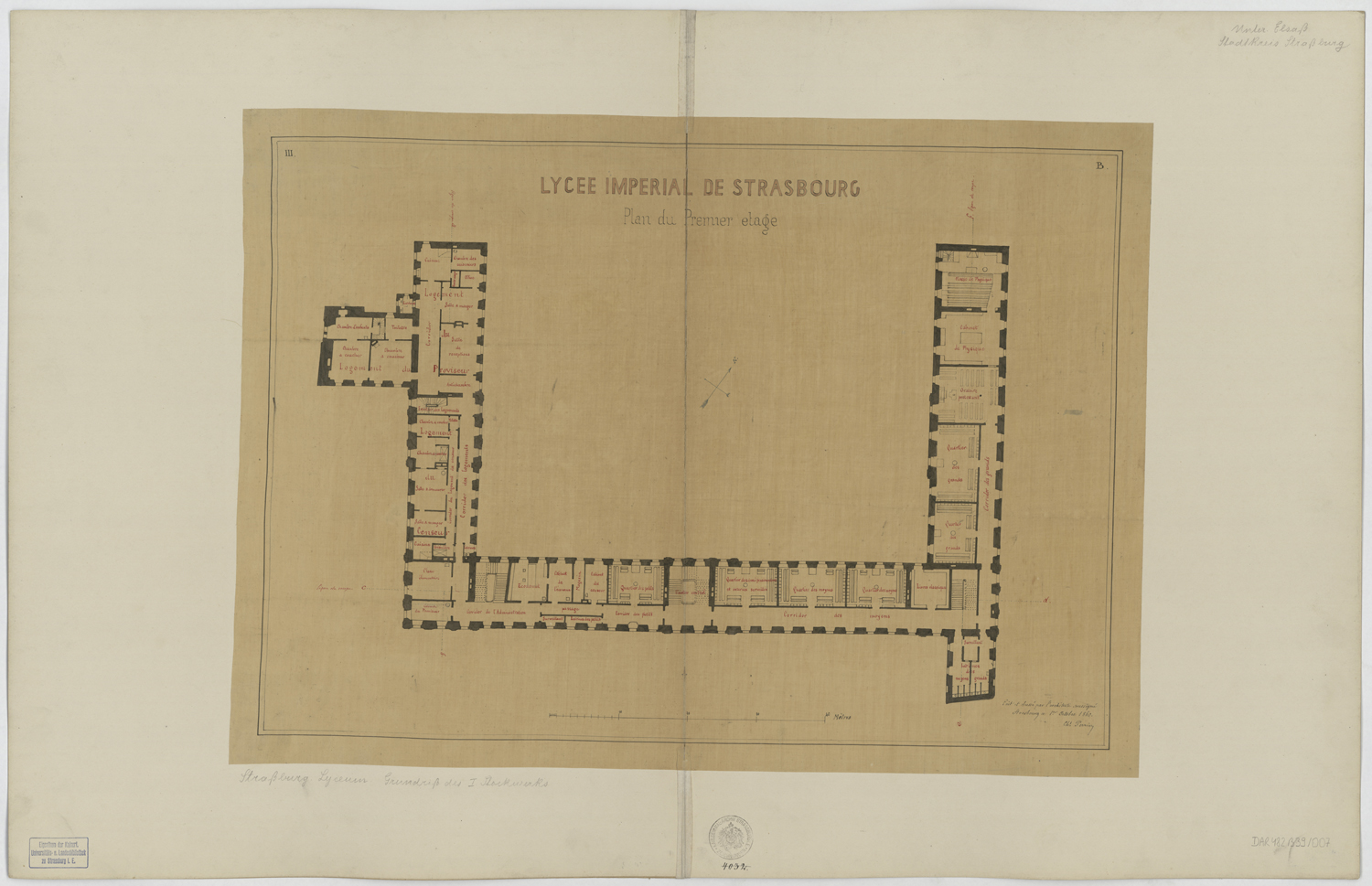 Plan de masse du premier étage.