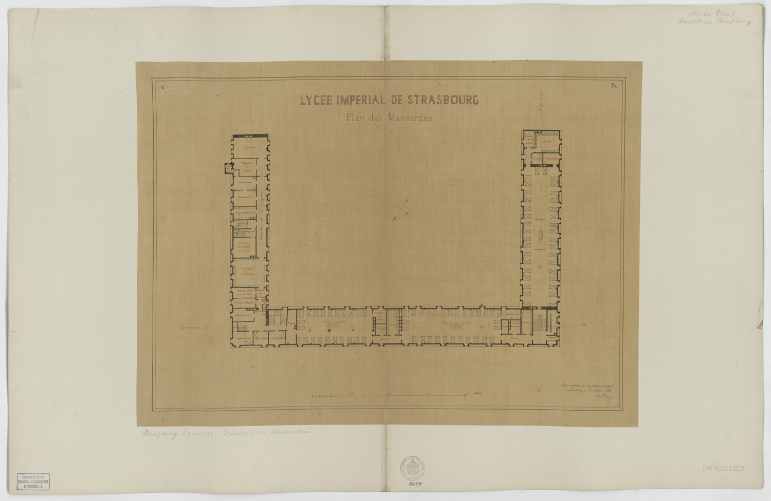 Plan de masse de l‘étage mansardé.