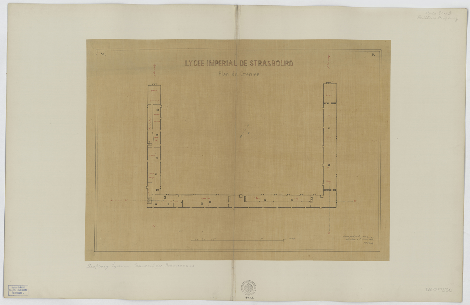 Plan de masse du grenier.