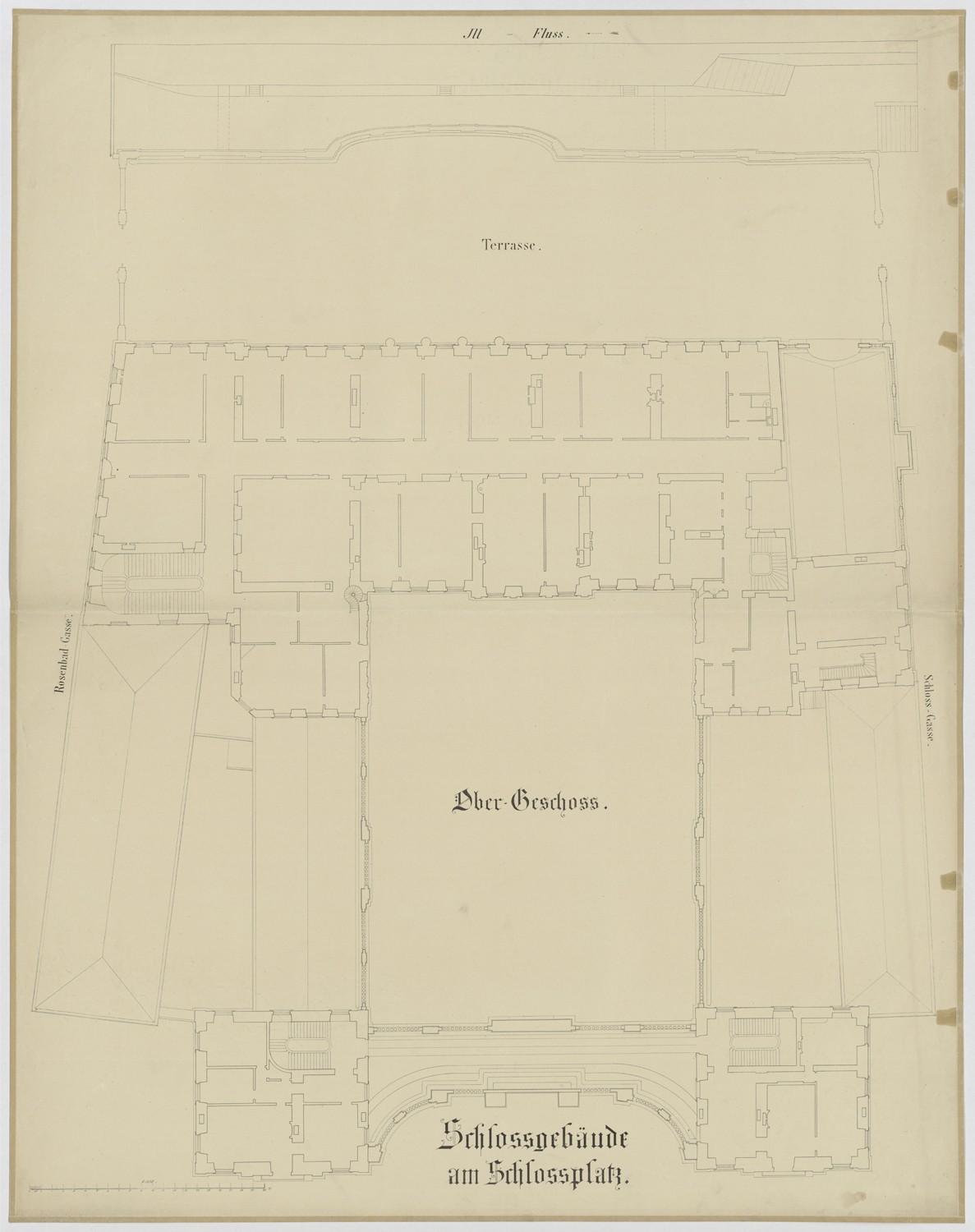 Plan de masse du premier étage.