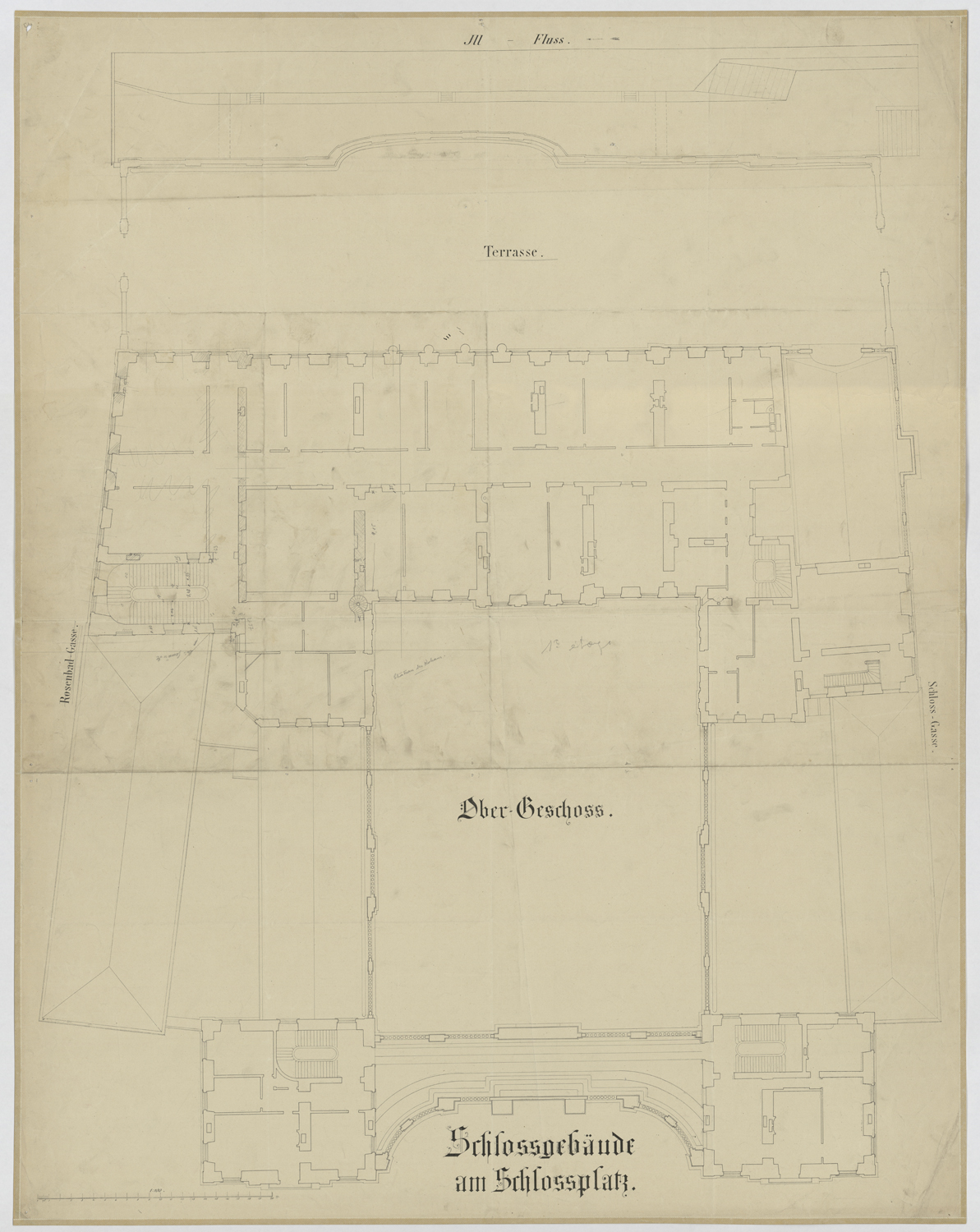 Plan de masse du premier étage.