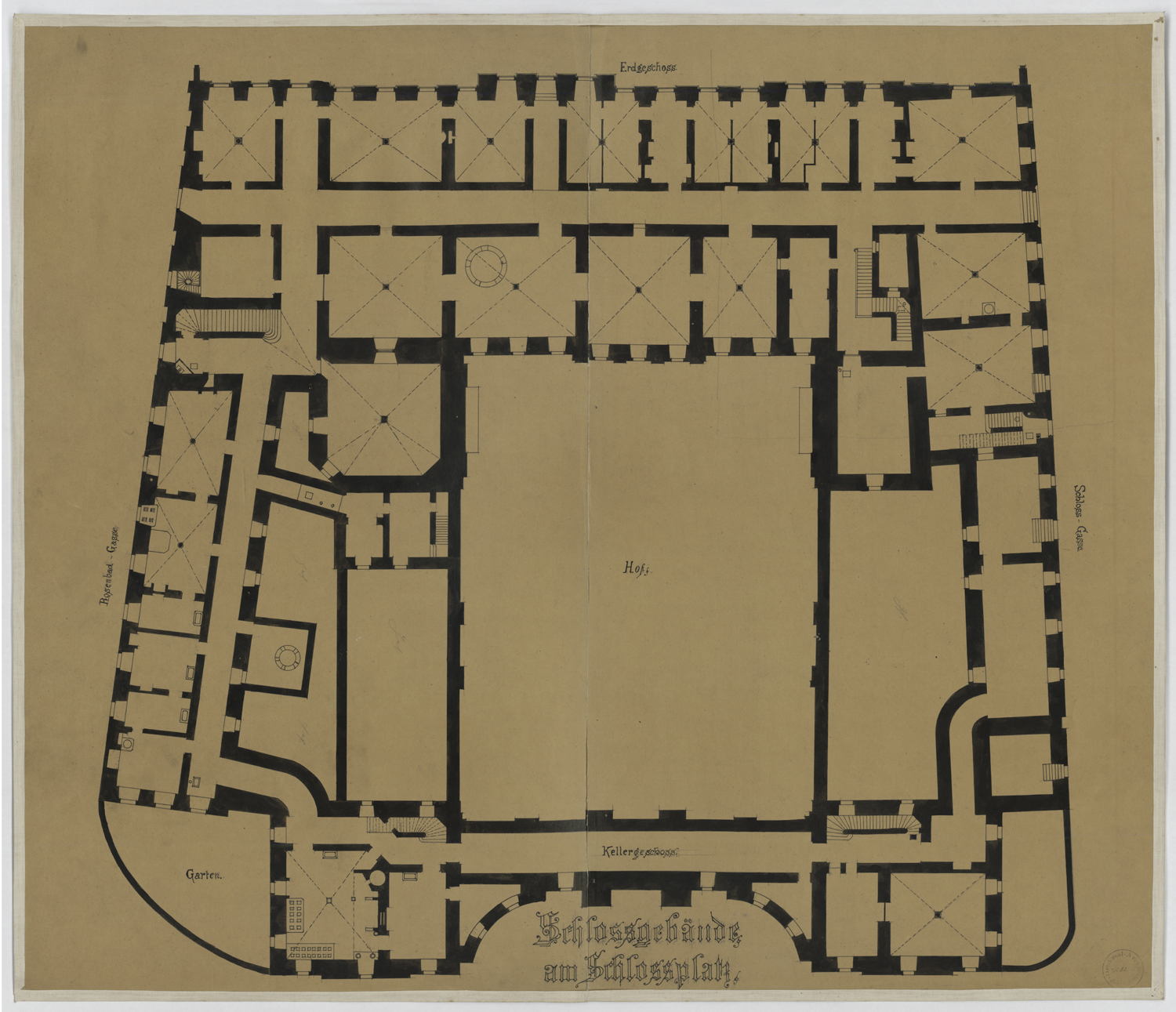 Plan de masse du sous-sol.