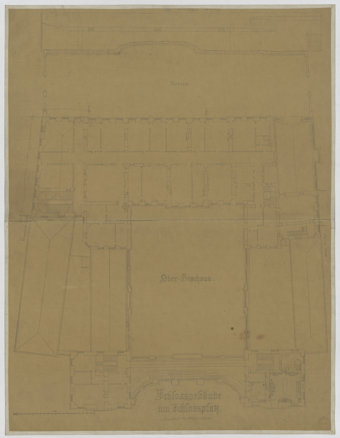 Plan de masse du premier étage.