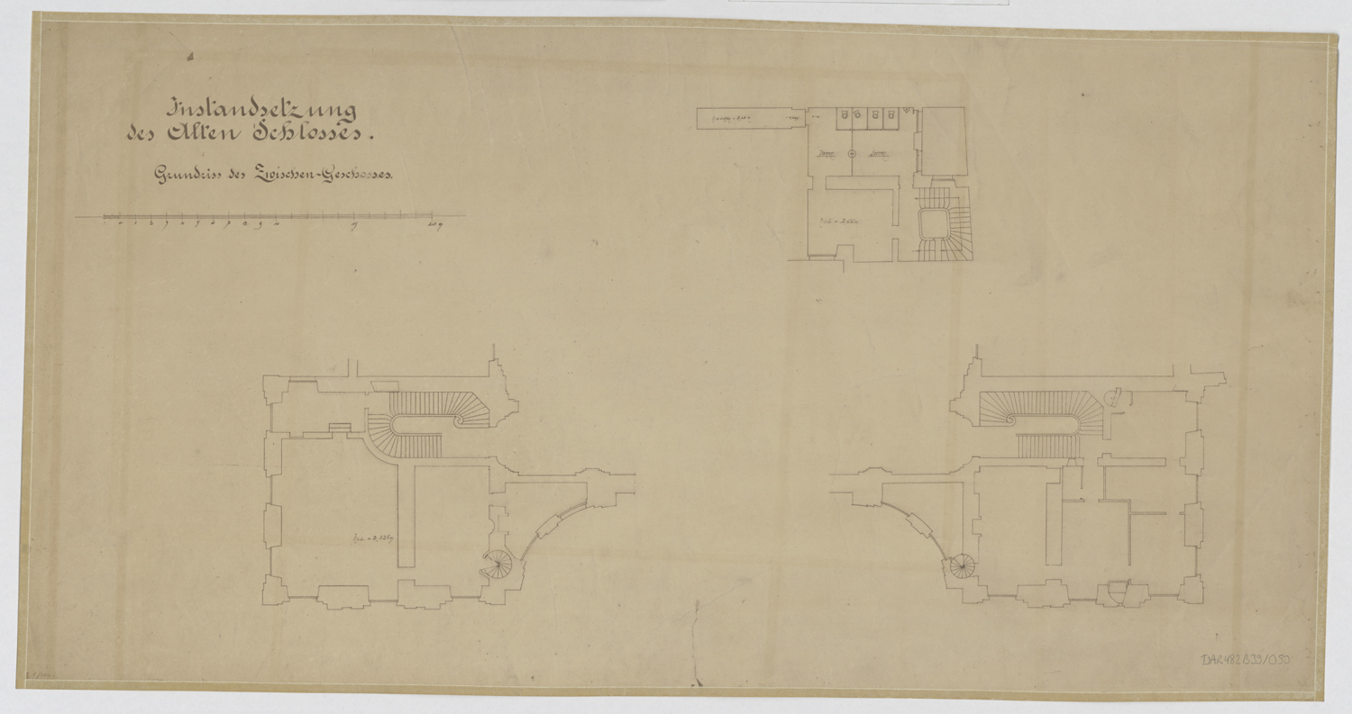 Projet de réaménagement, plans de masse de l’entresol.