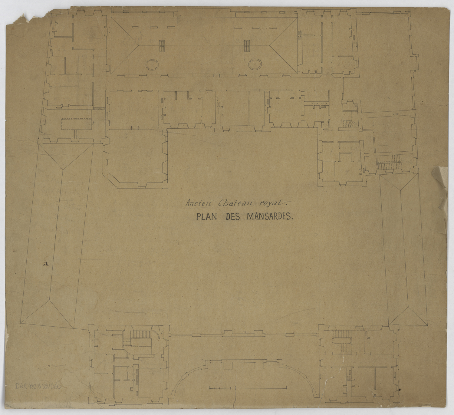 Plan de masse de l‘étage mansardé.