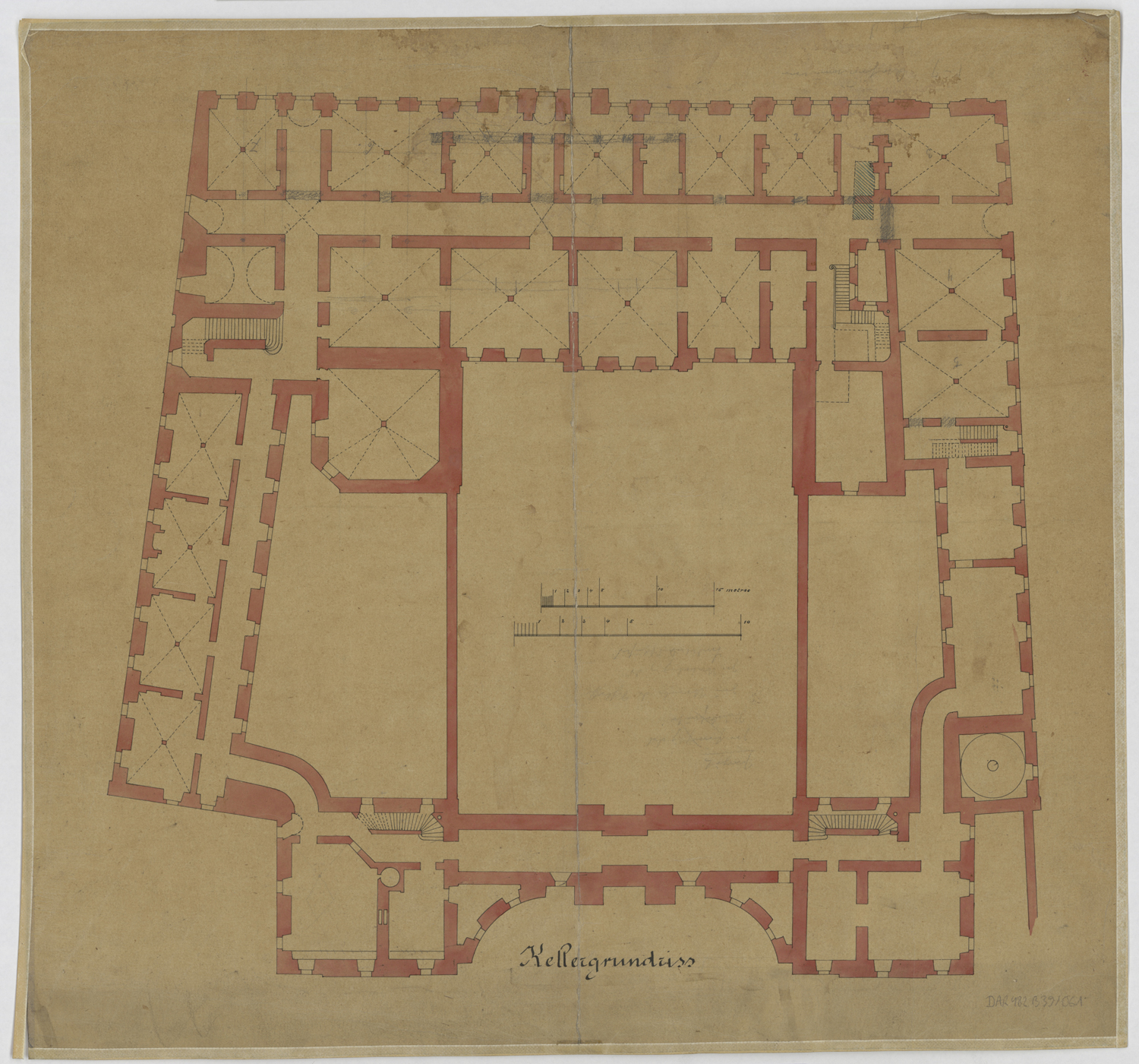 Plan de masse du sous-sol.