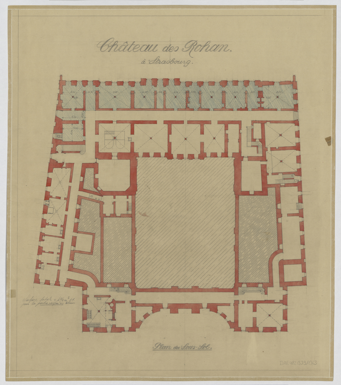 Plan de masse du sous-sol.