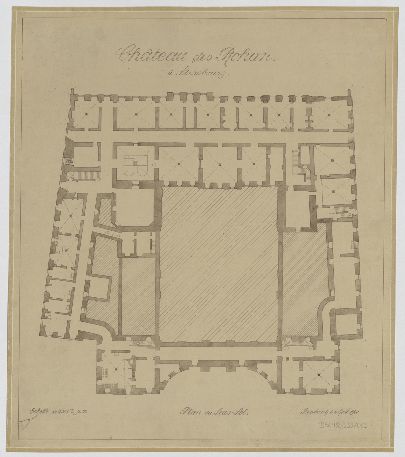 Plan de masse du sous-sol.