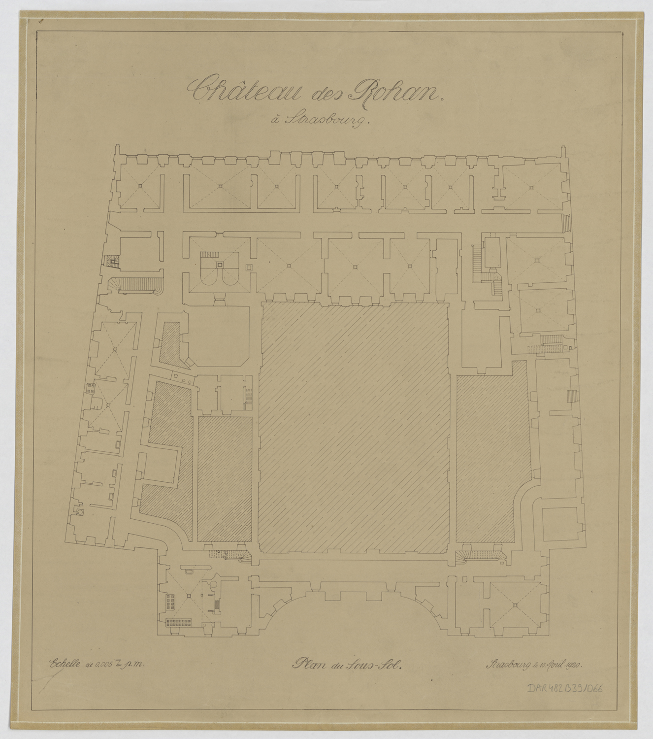 Plan de masse du sous-sol.