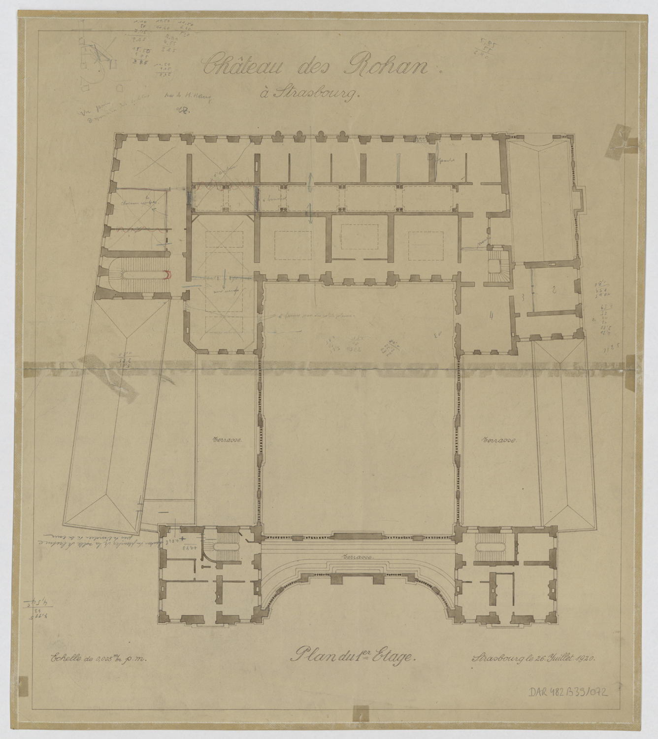 Plan de masse du premier étage.