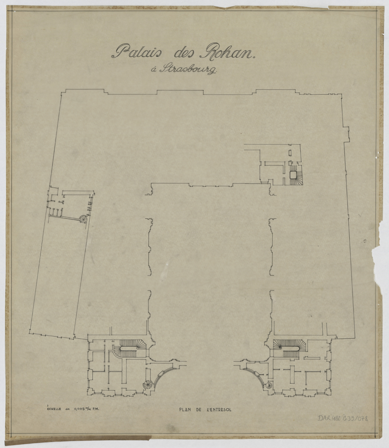 Plan de masse de l’entresol.