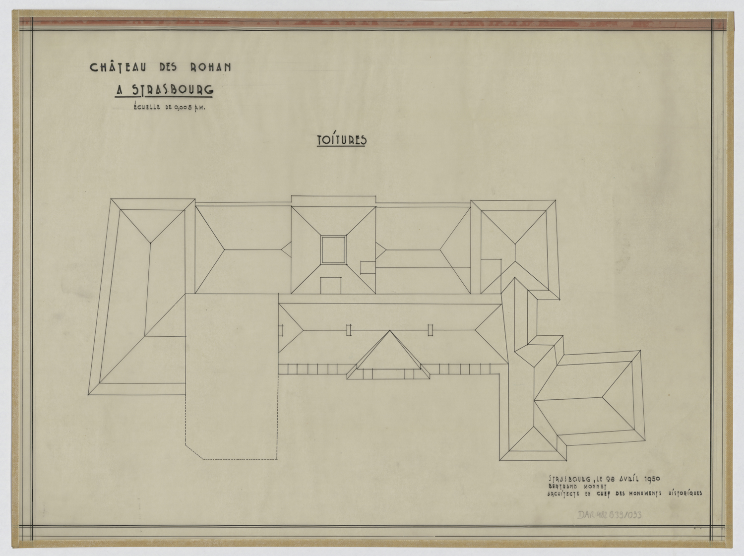 Plan de la toiture.