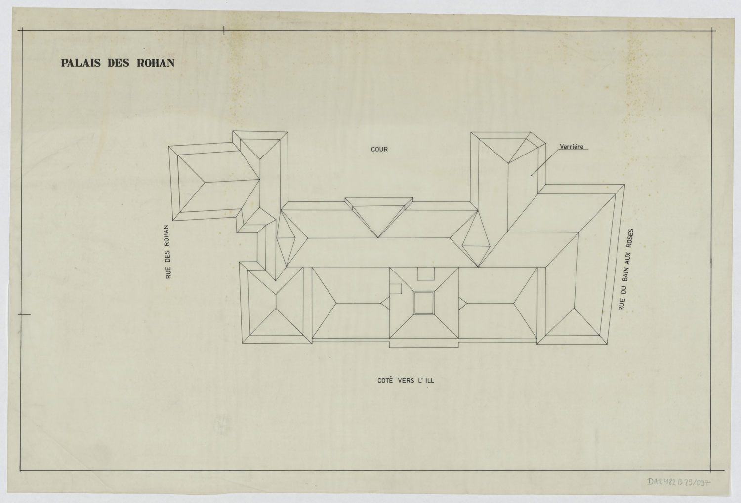 Toiture, plan du corps de logis.