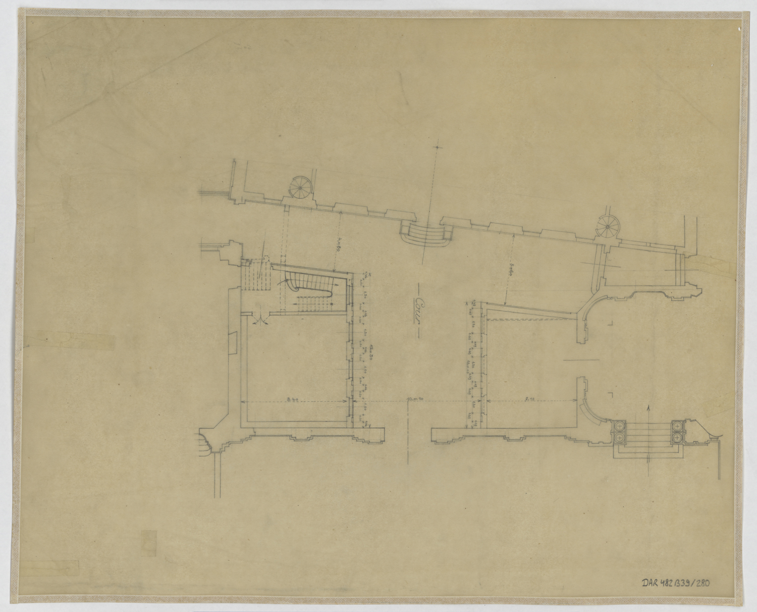 Projet de construction de deux salles d’exposition dans la cour est, plan de masse.