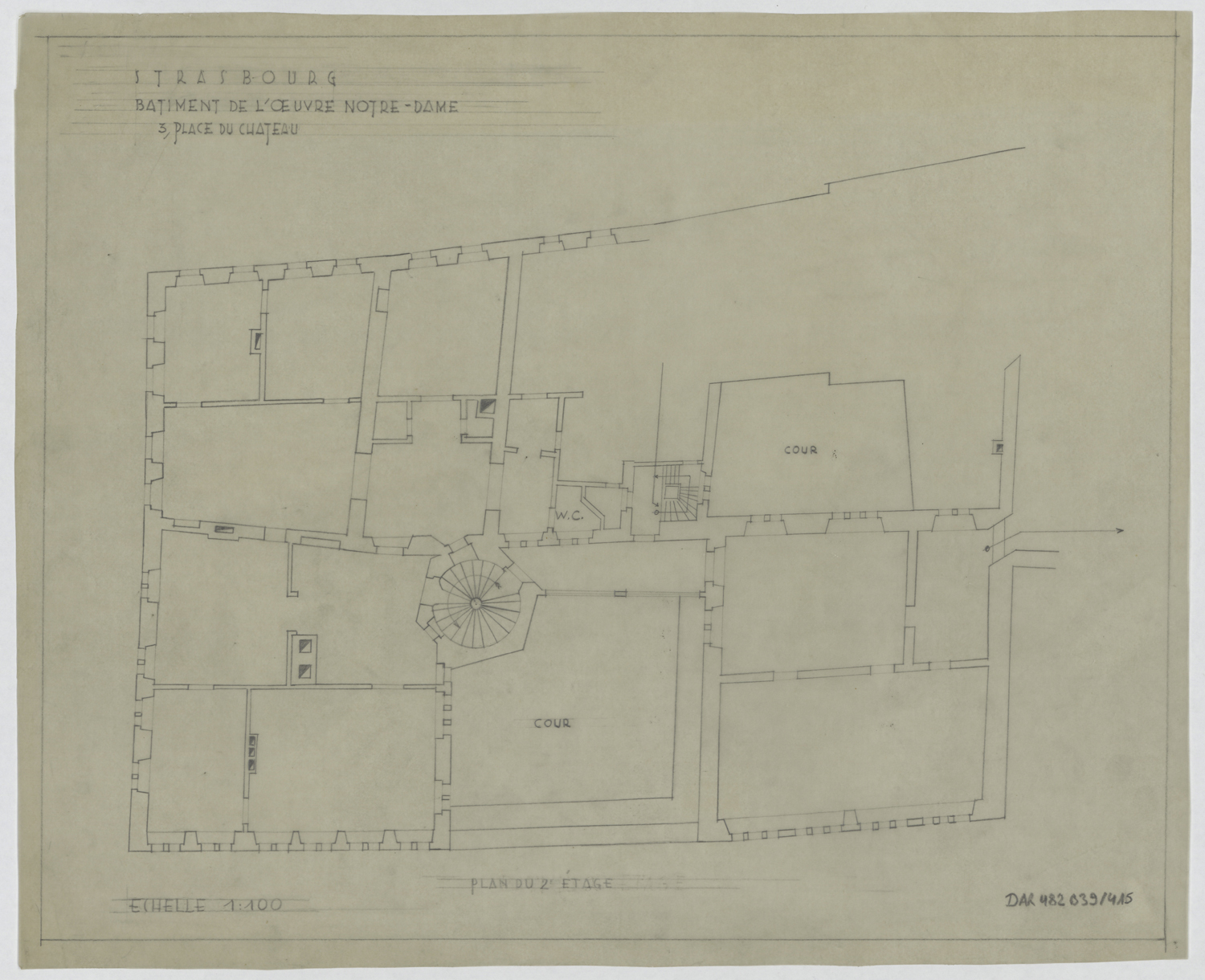 Plan de masse du deuxième étage.