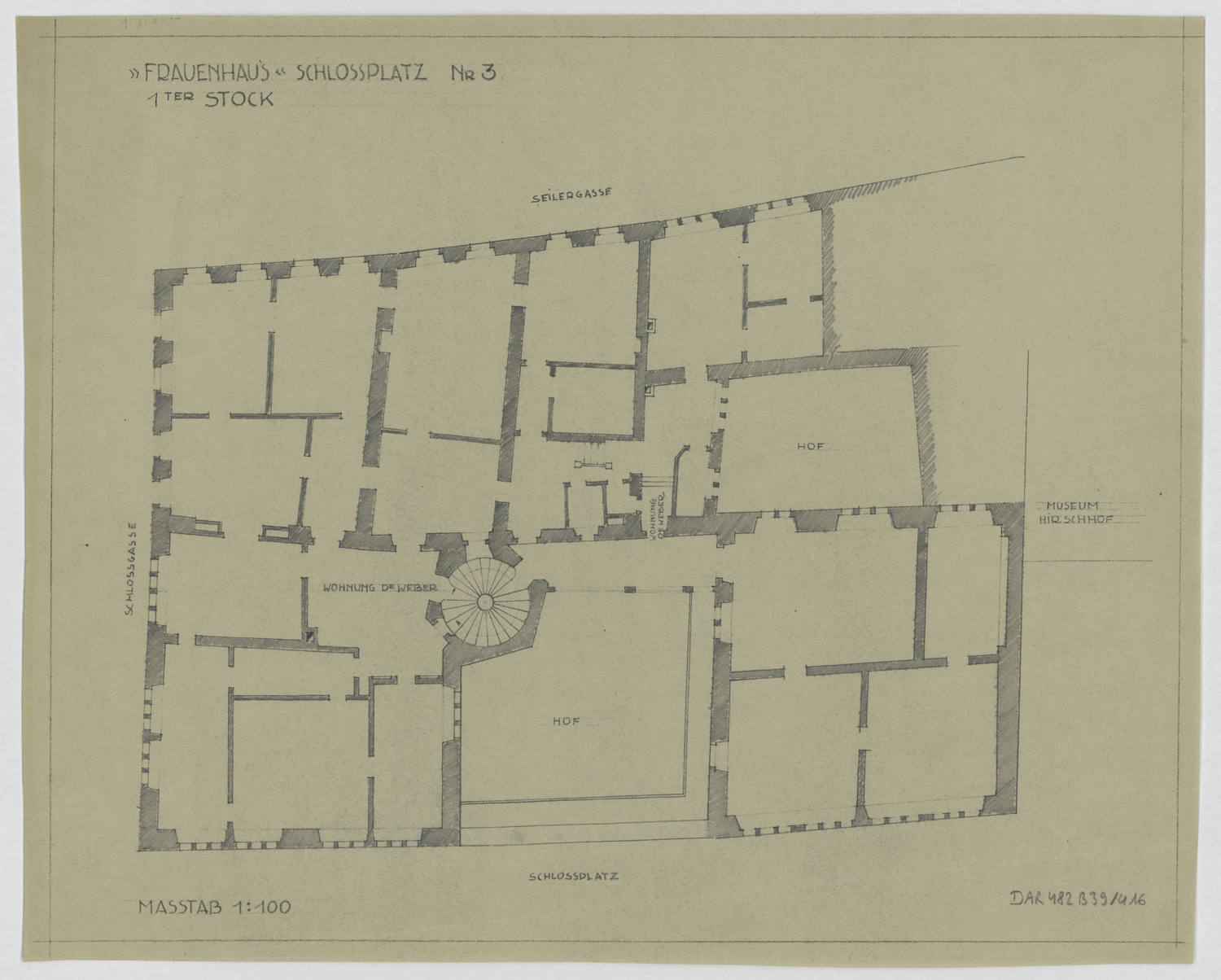 Plan de masse du premier étage.