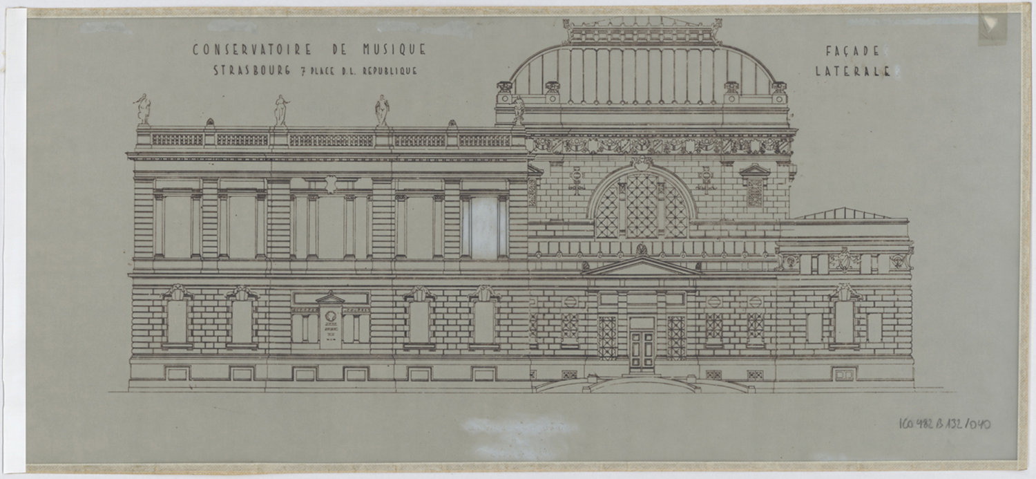 Elévation de la façade sud avant reconstruction.