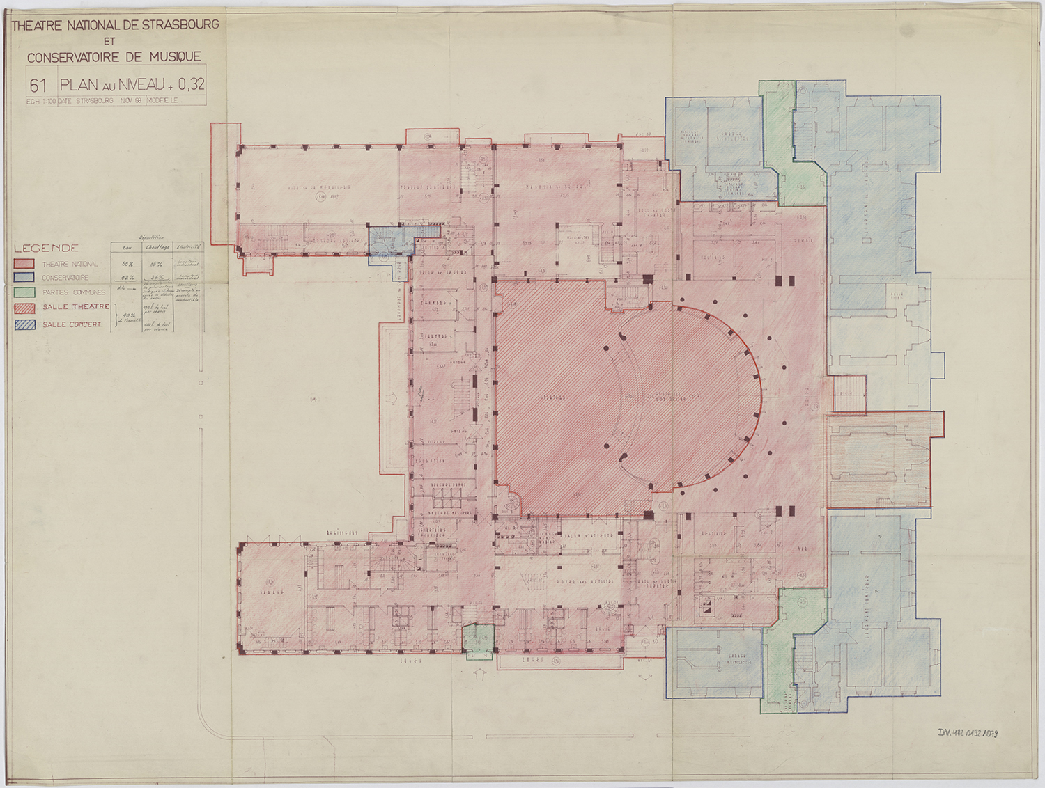 Électricité et chauffage, plan de masse du rez-de-chaussée.