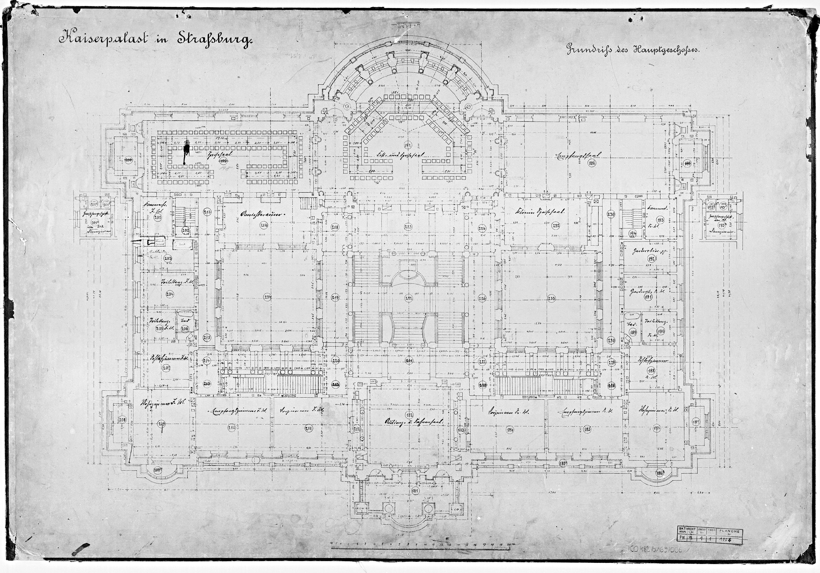 Plan de masse du premier étage.