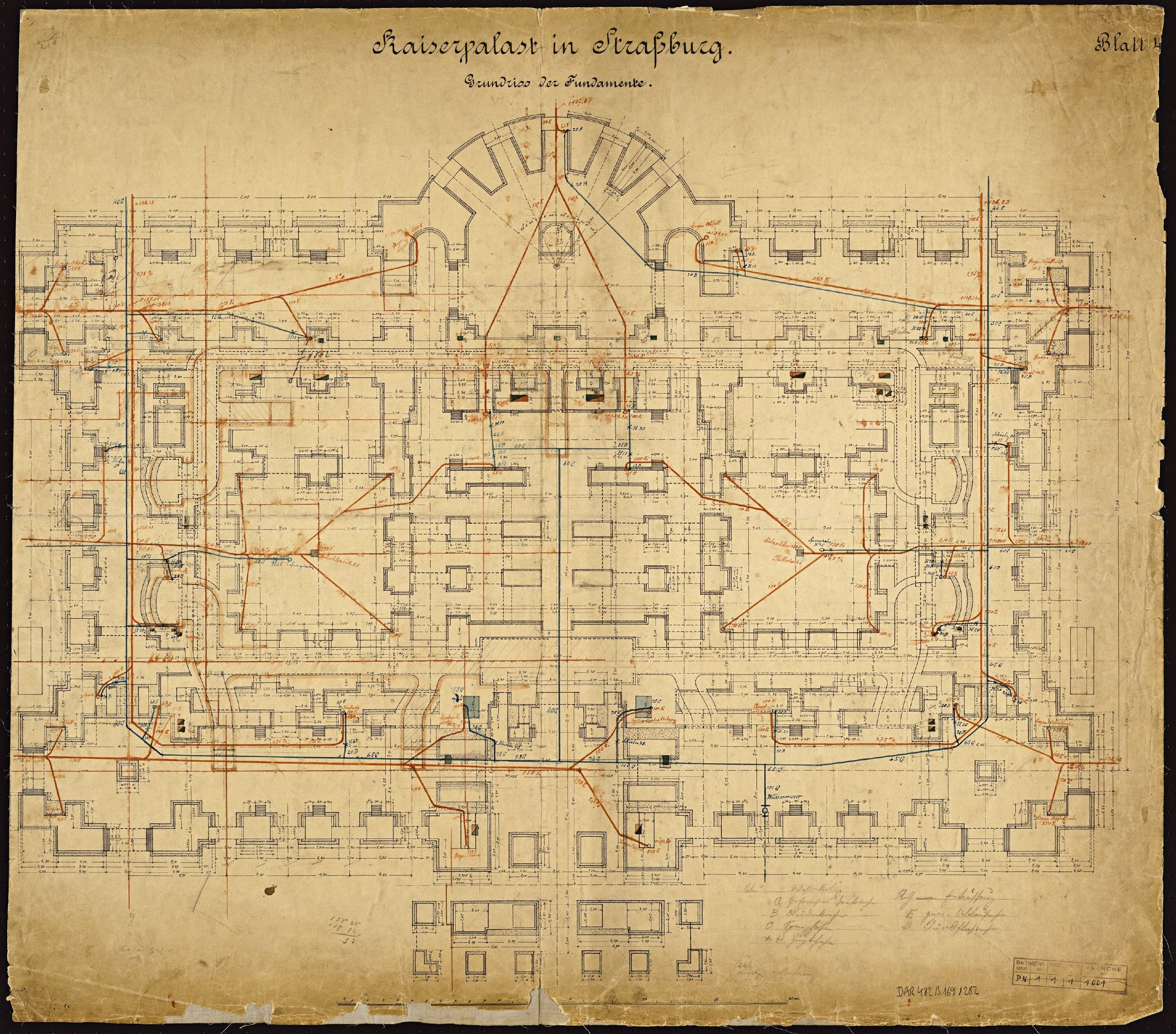 Canalisations et conduites d’eau, plan de masse.