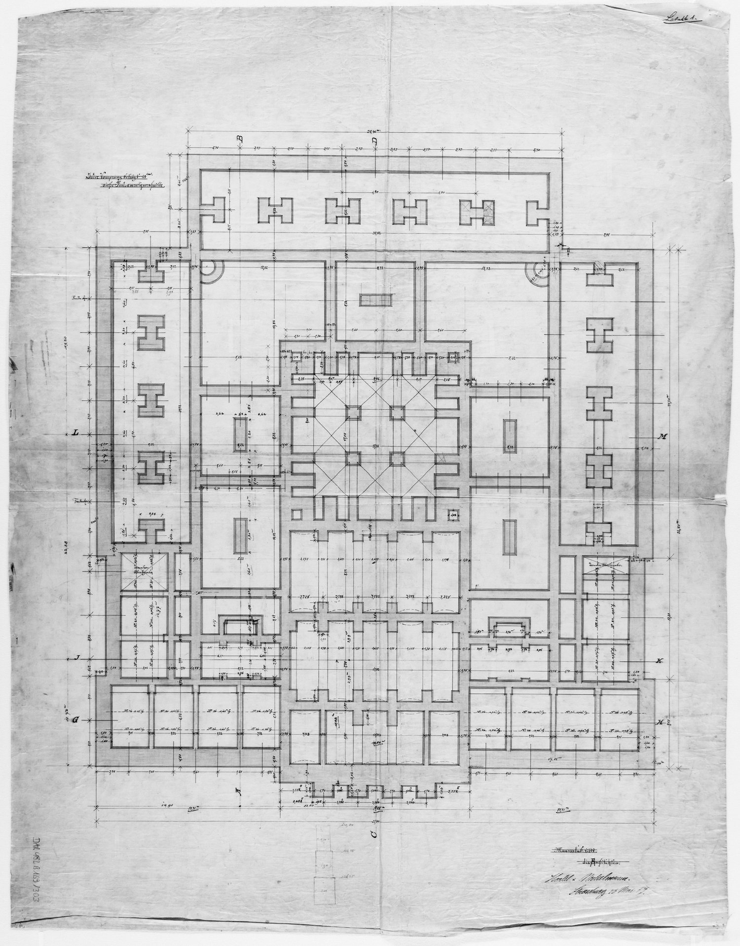 Plan de masse des fondations.