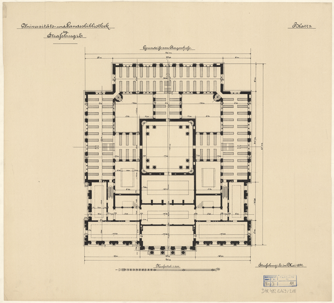 Plan de masse du premier étage.