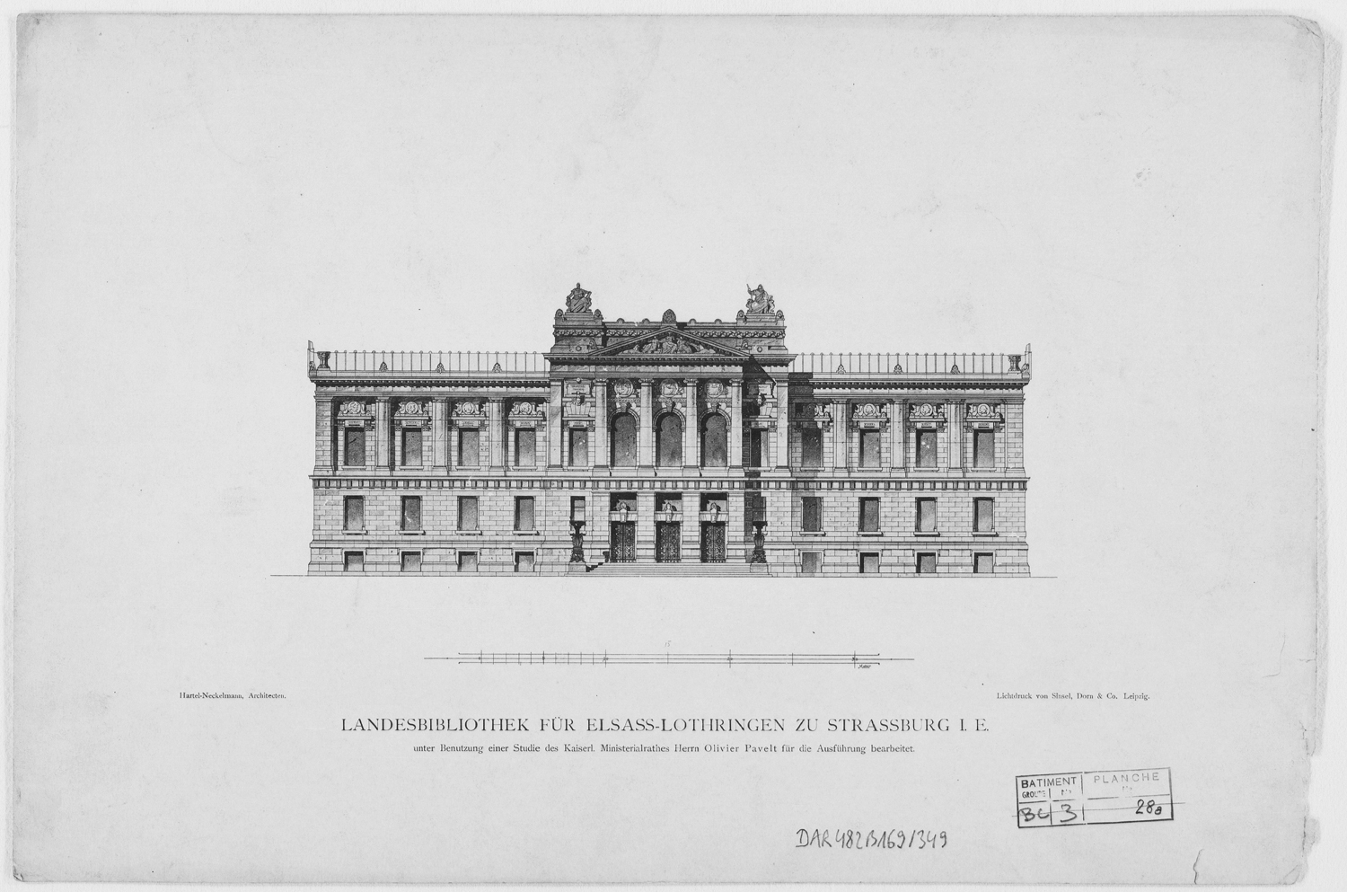 Elévation de la façade principale.