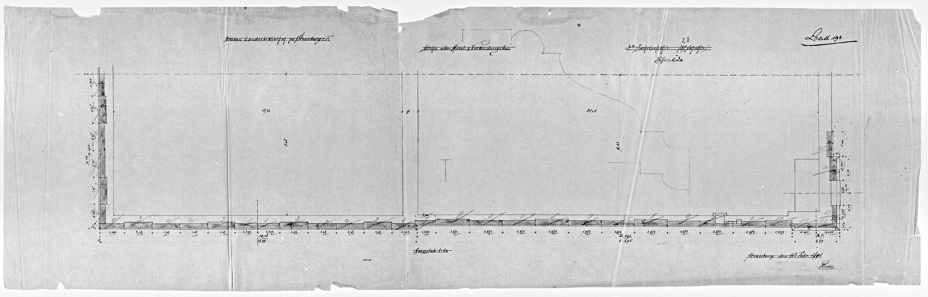 Bâtiment de liaison, plan de la troisième couche stratigraphique de l’attique.