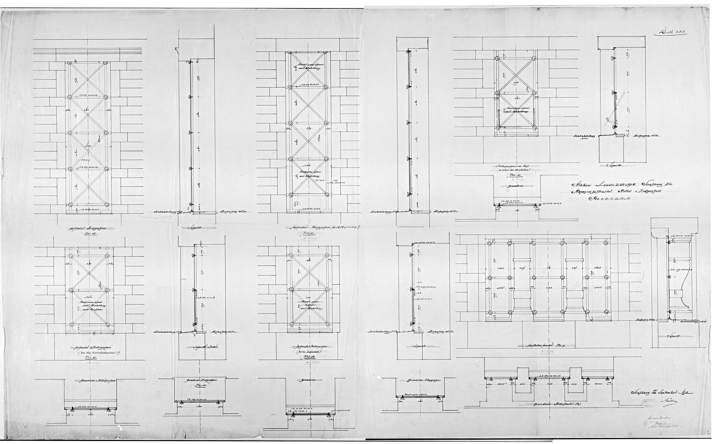 Fenêtres sur cour, plans, élévations et coupes.