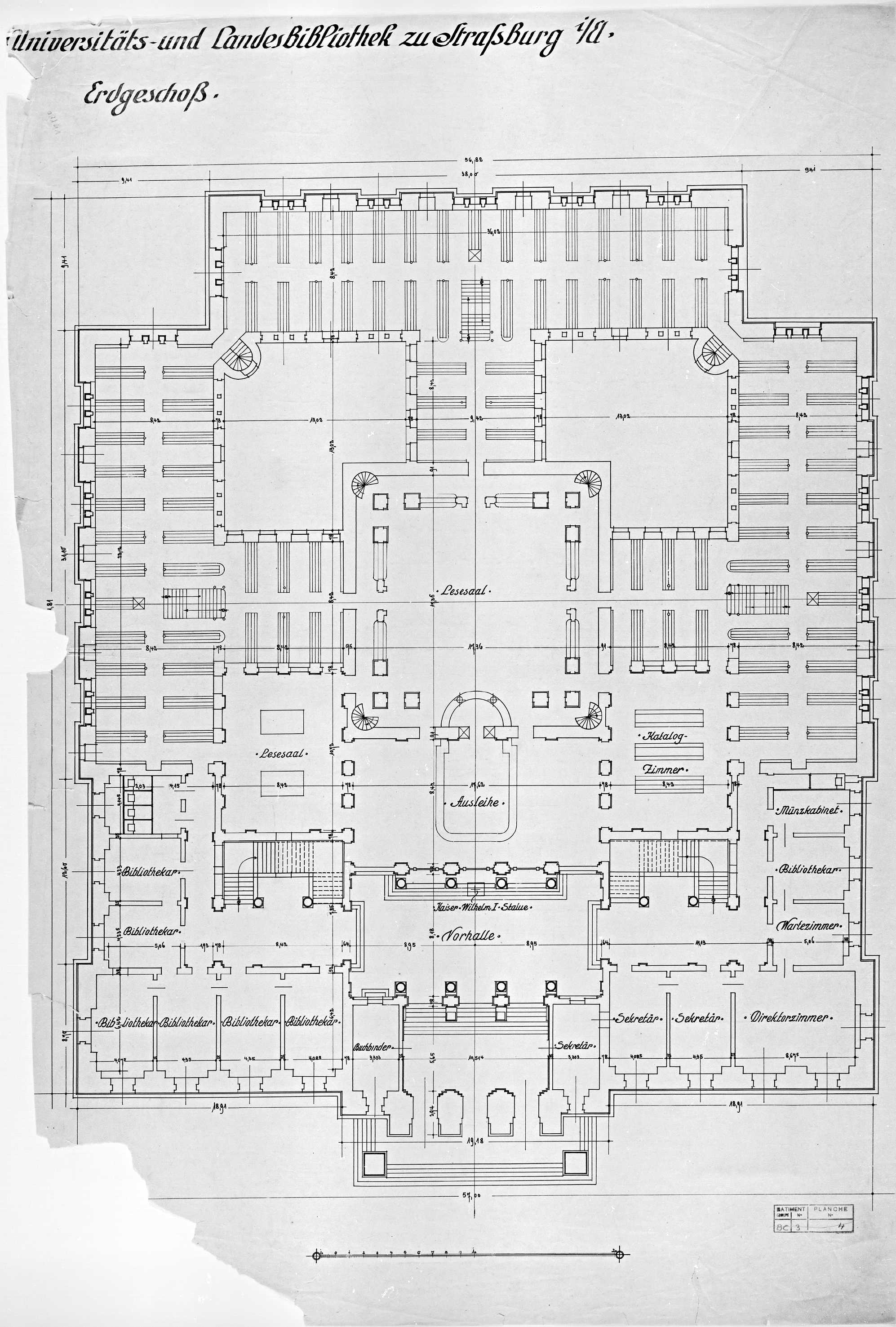 Plan de masse du rez-de-chaussée.