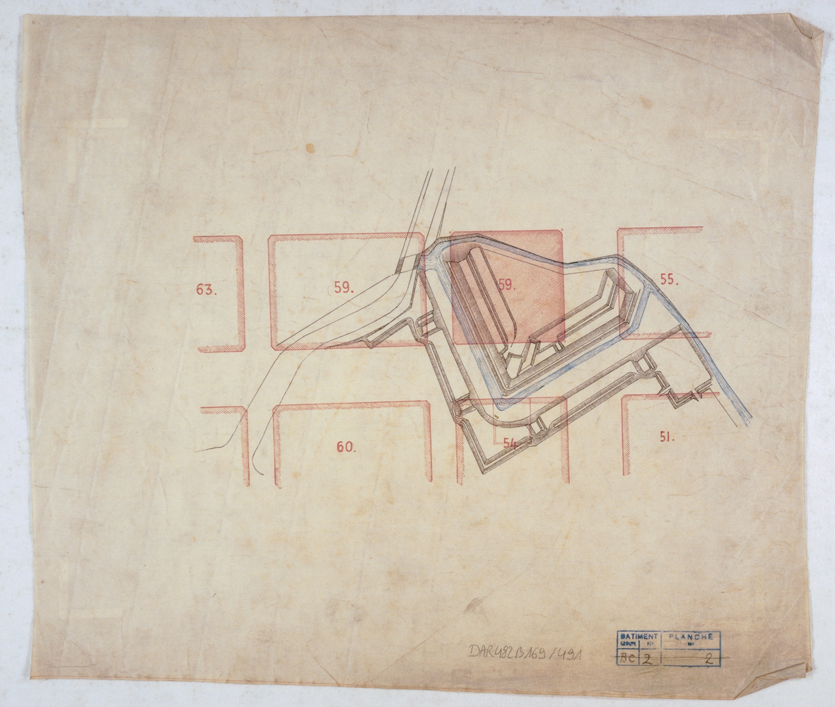 Plan cadastral avec anciennes fortifications.