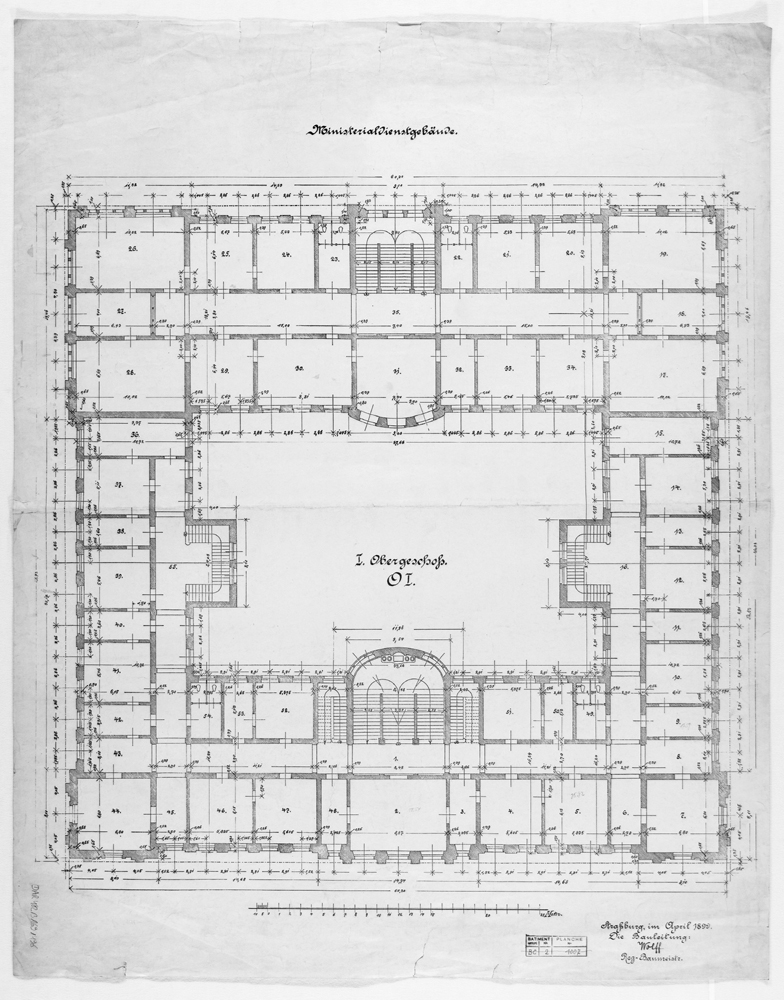 Plan de masse du premier étage.