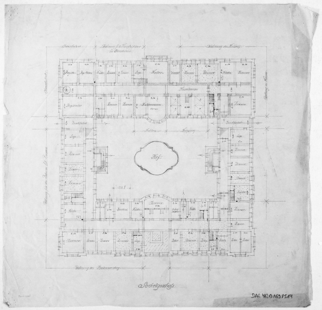 Plan de masse du sous-sol.