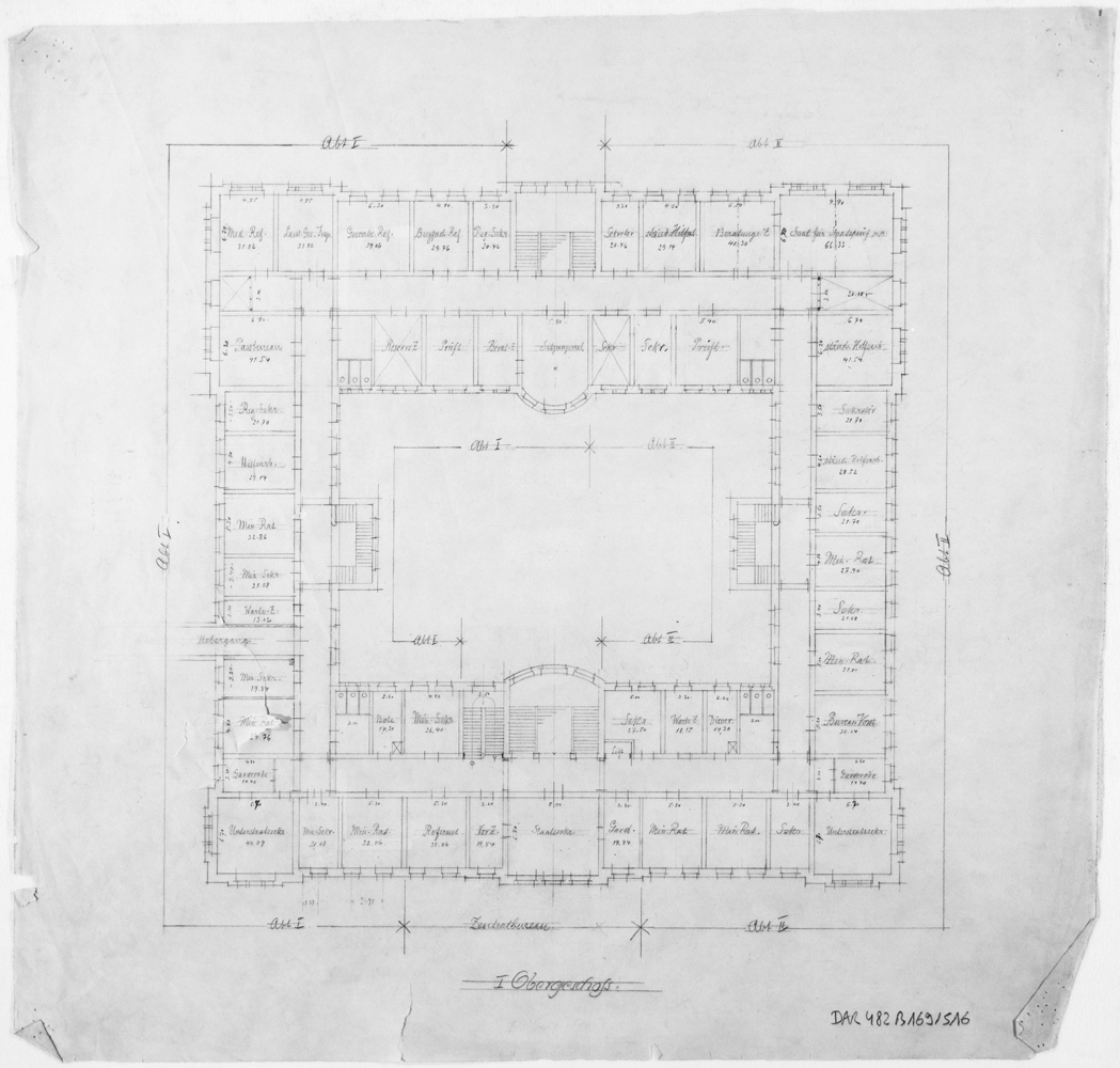 Plan de masse du premier étage.