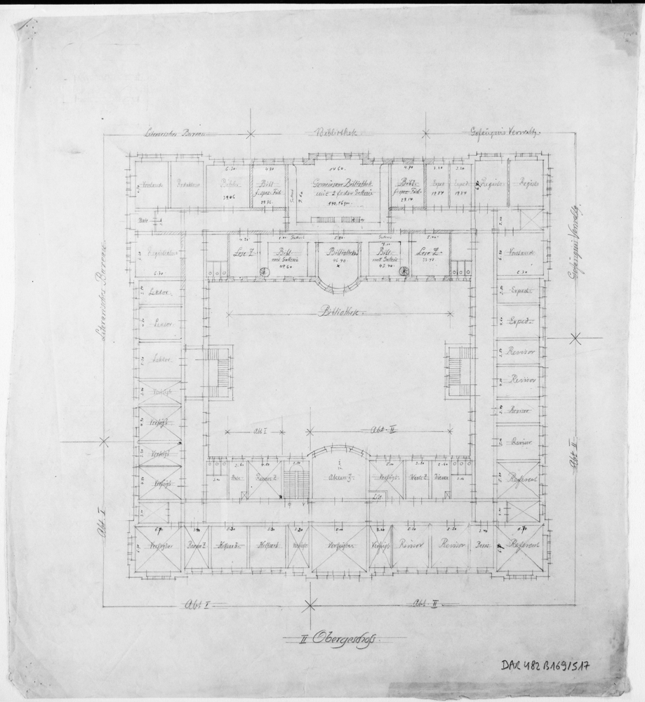 Plan de masse du deuxième étage.