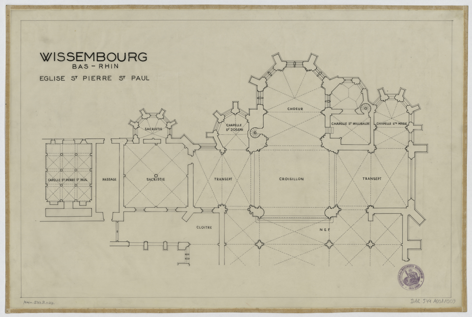 Choeur, plan de masse.