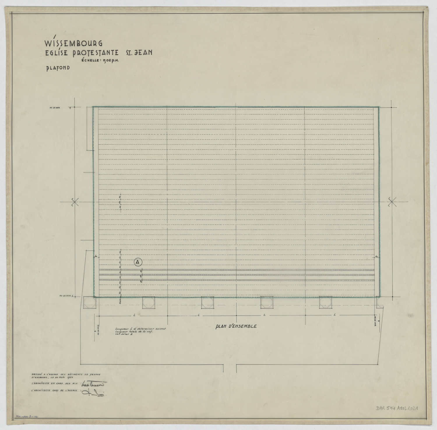 Plafond, plan d’ensemble.