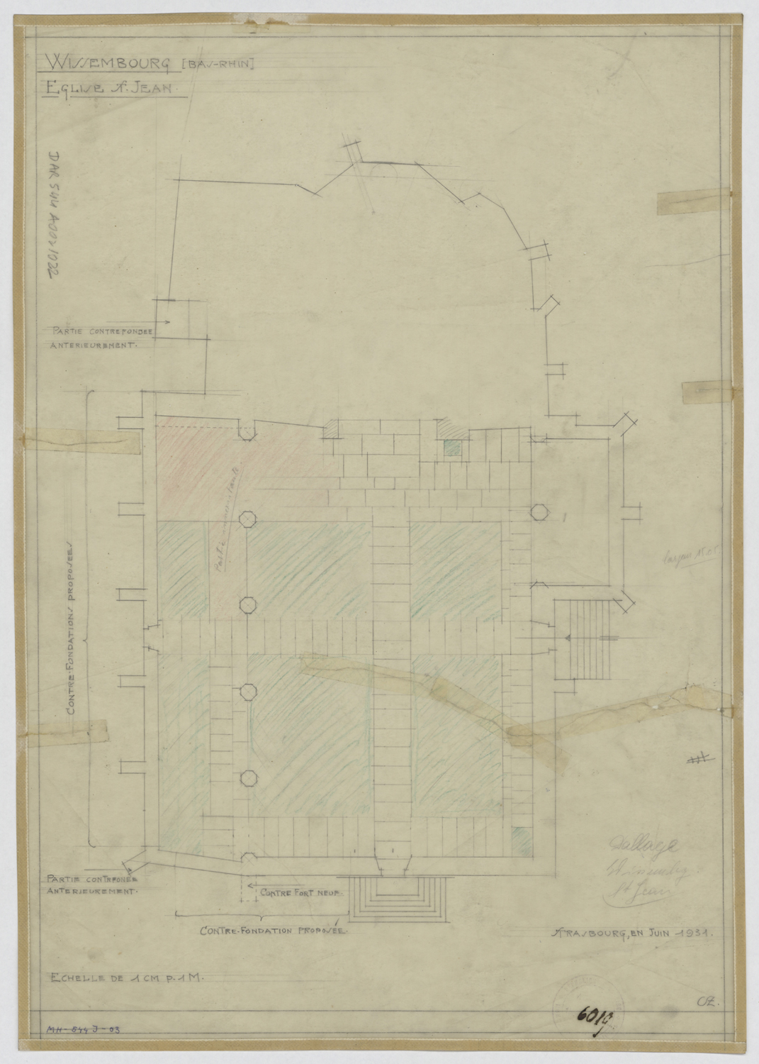 Projet de restauration, plan.