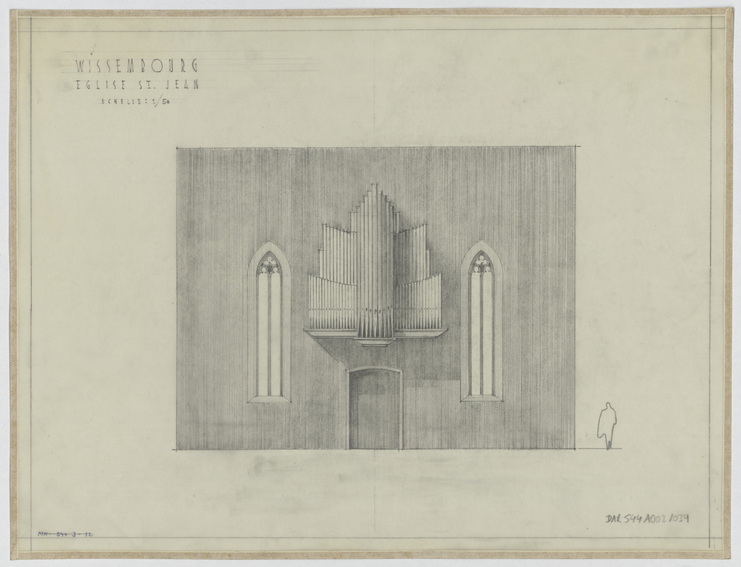 Projet d’orgue, élévation.