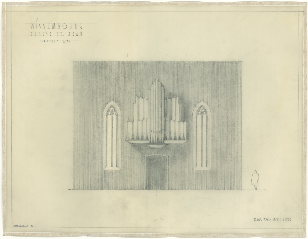 Projet d’orgue, élévation.