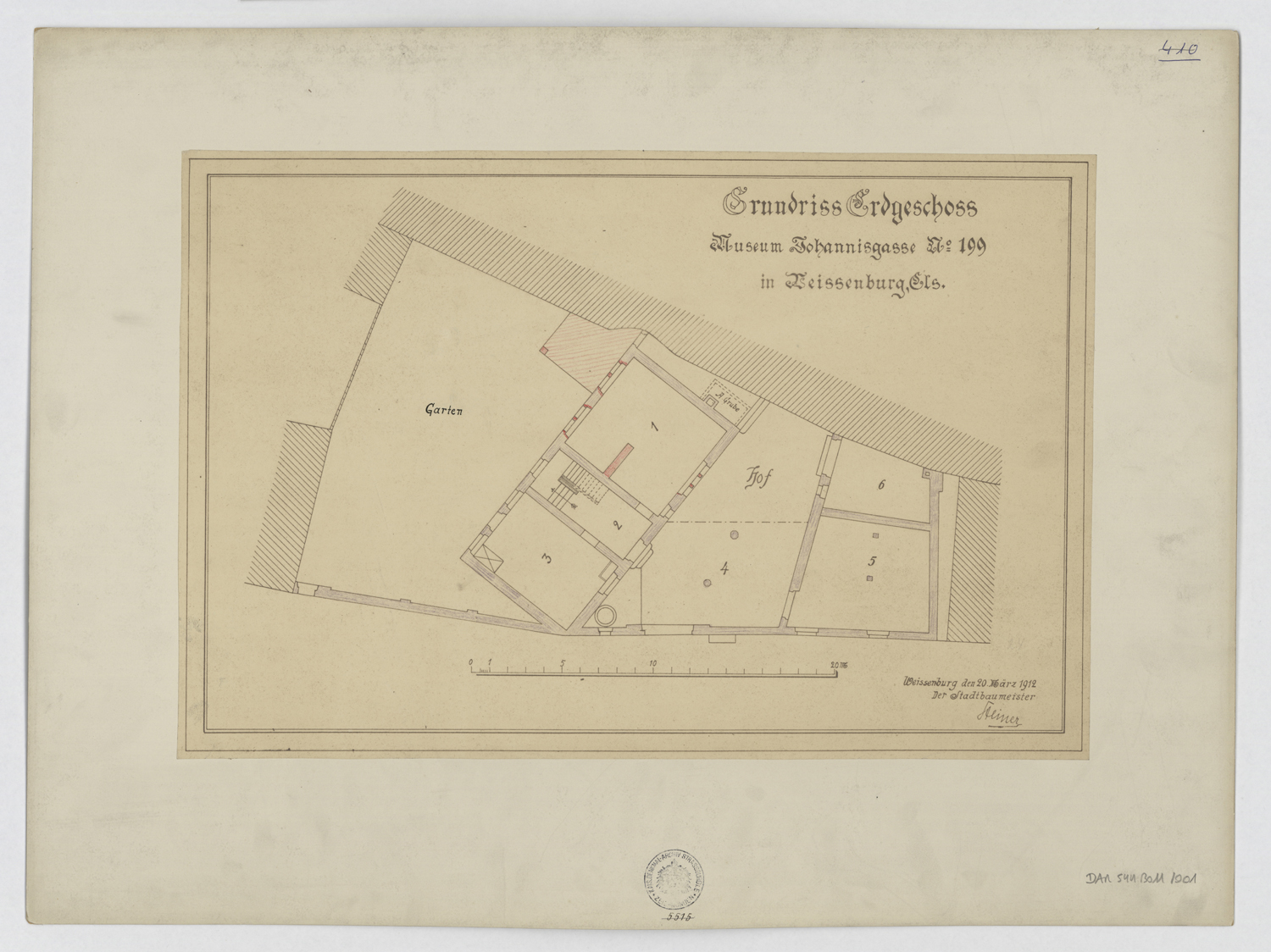 Plan de masse du rez-de-chaussée.