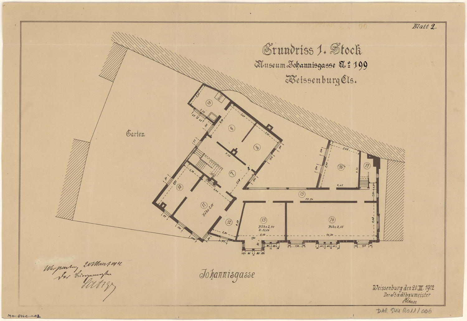 Plan de masse du premier étage.