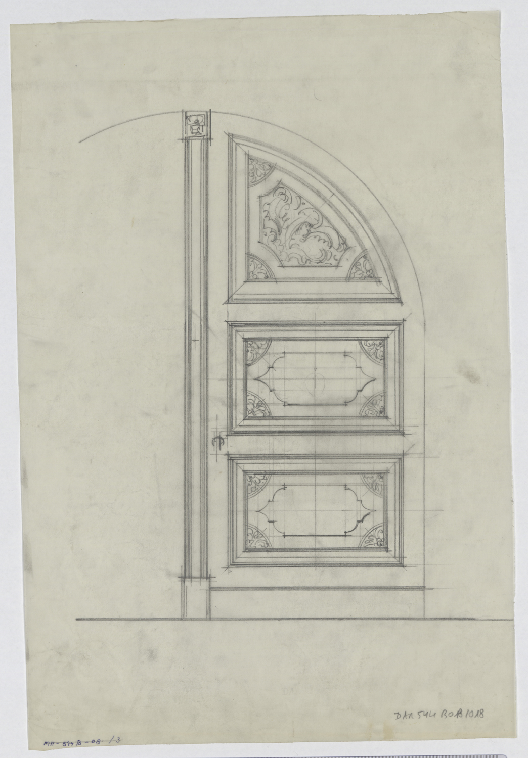 Portail d’entrée, élévation.