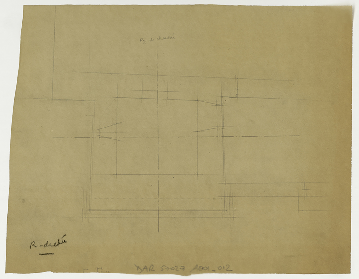 Clocher, plan de masse du rez-de-chaussée.