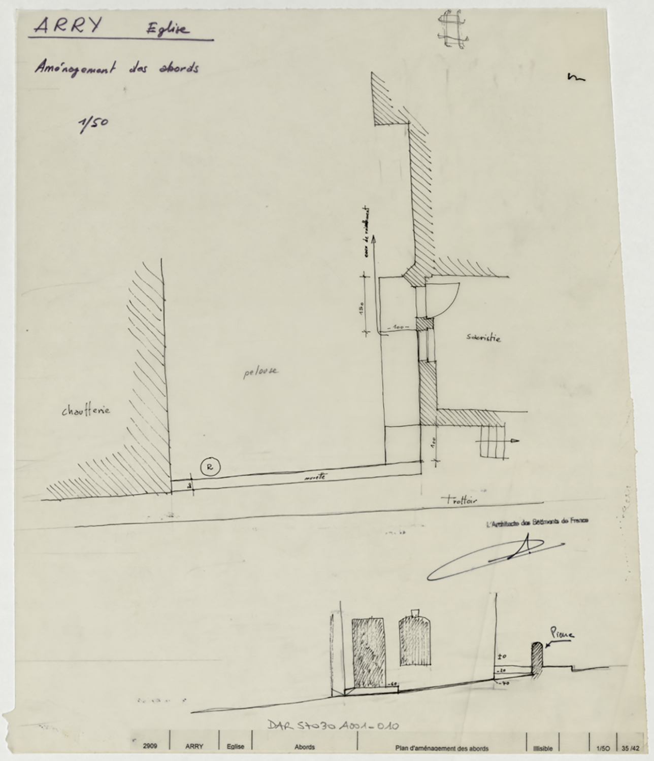 Plan d’aménagement des abords.