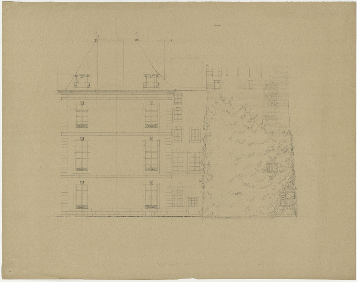 Élévation de la façade sud. 