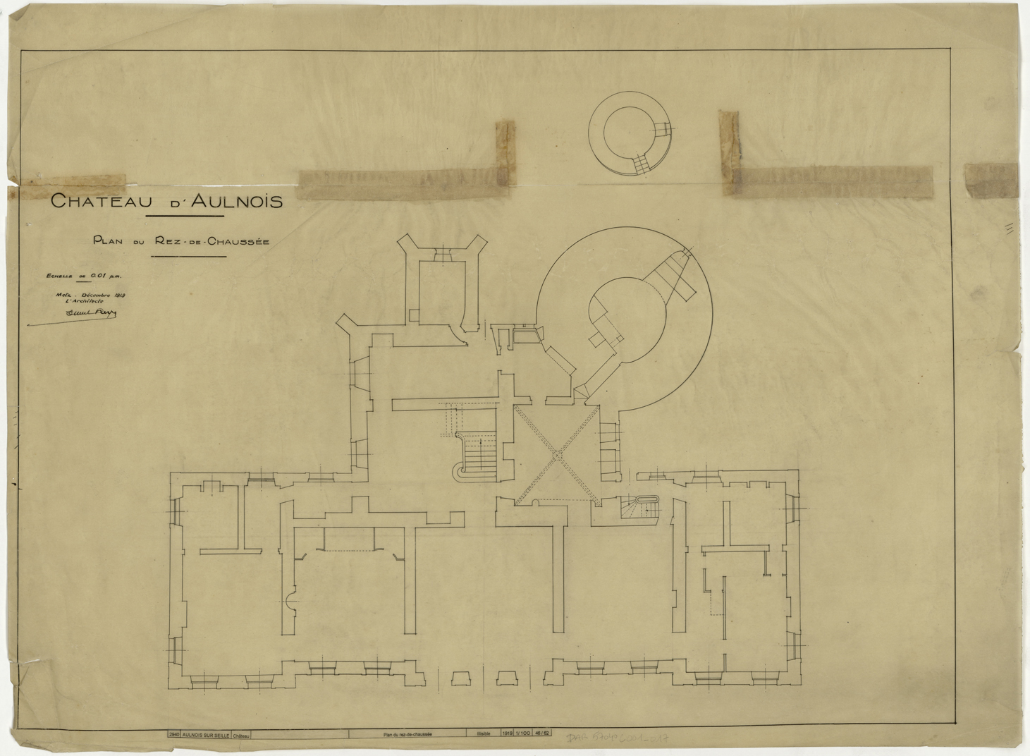 Plan de masse du rez-de-chaussée.