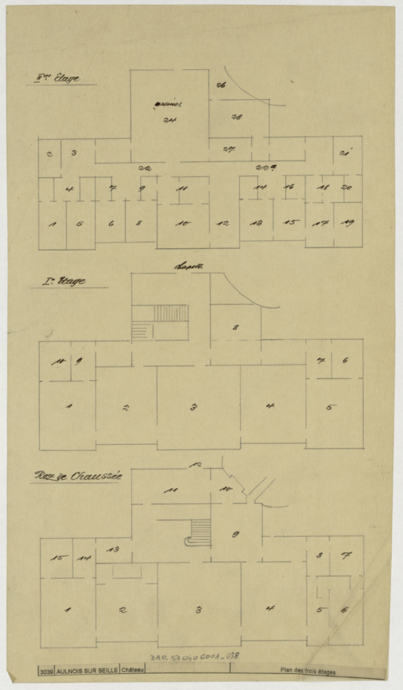 Plans schématiques par niveau.