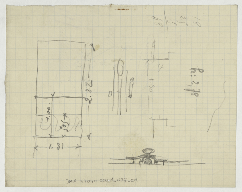 Huisseries, croquis et métrés.