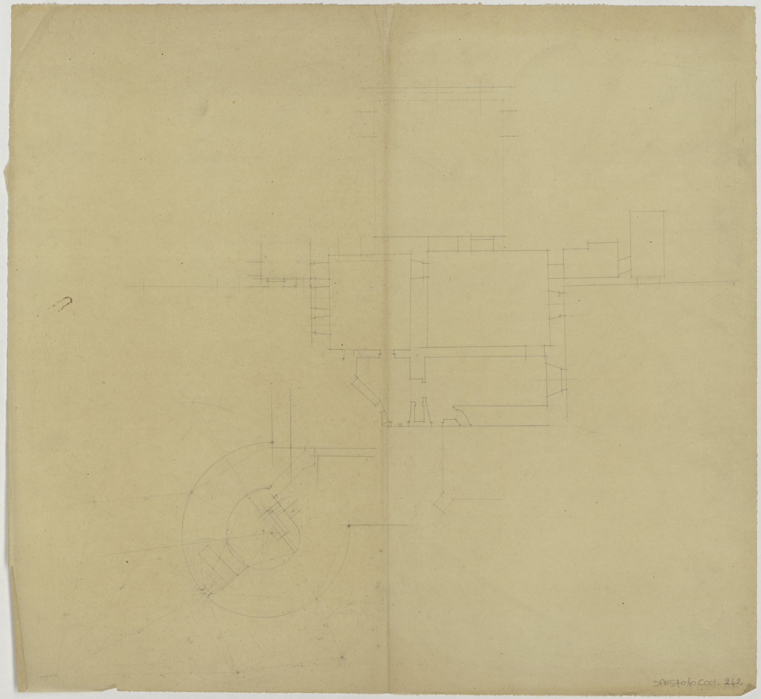 Plan partiel du rez-de-chaussée.